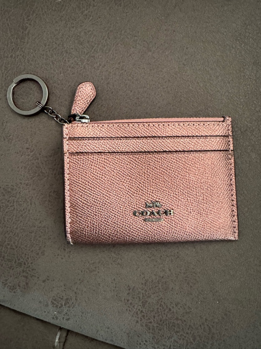 COACH Mini SageMetallic Rose Leather Satchel Crossbody with Card Case - Picture 7 of 12